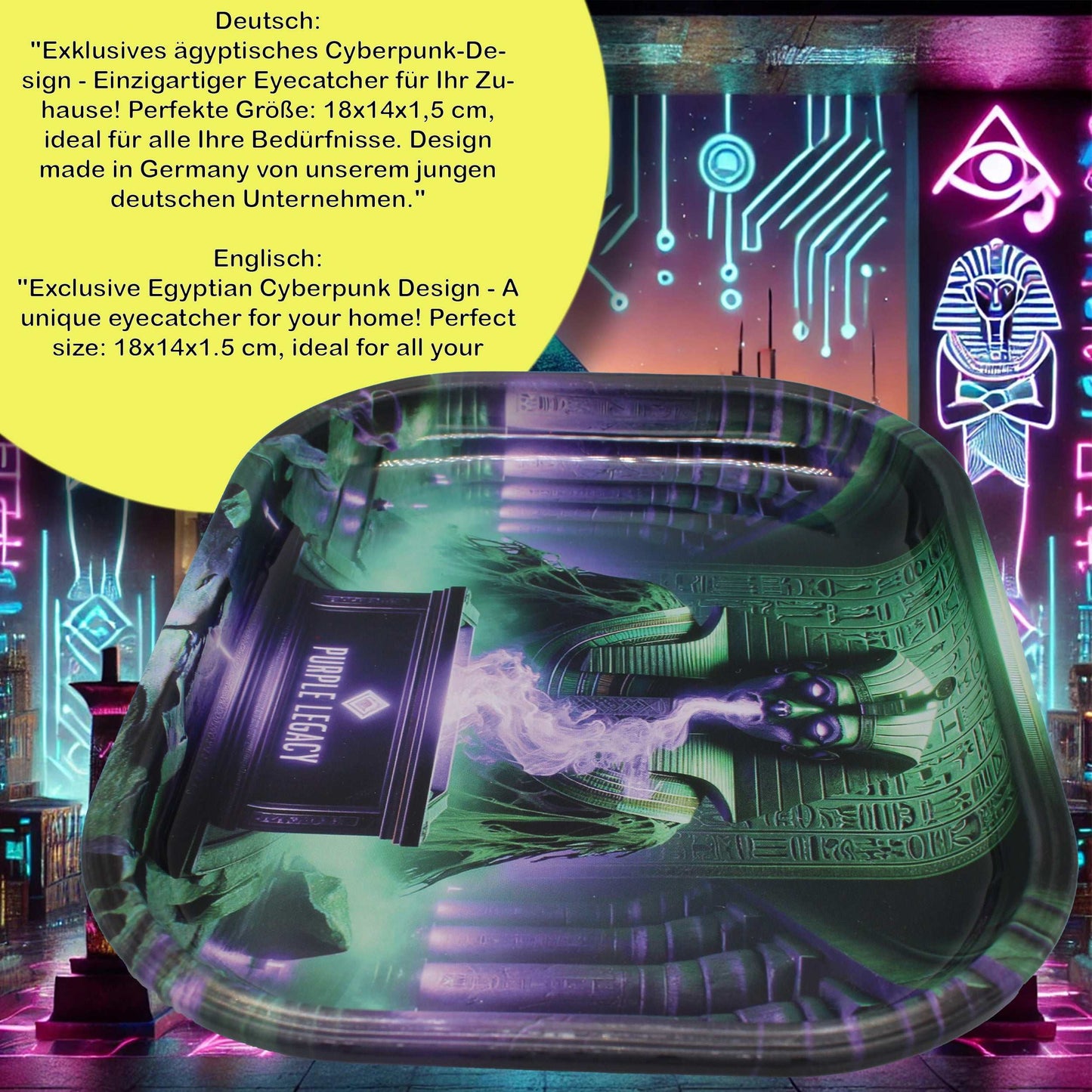 Rolling Tray Cyber Legacy - PURPLE LEGACY SHOP