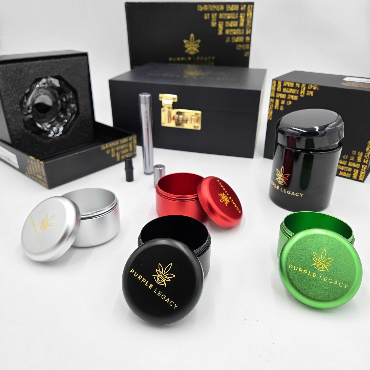 Großer Behälter aus Aluminium I Wasserdicht I Luftdicht I ø63x45mm - PURPLE LEGACY SHOP