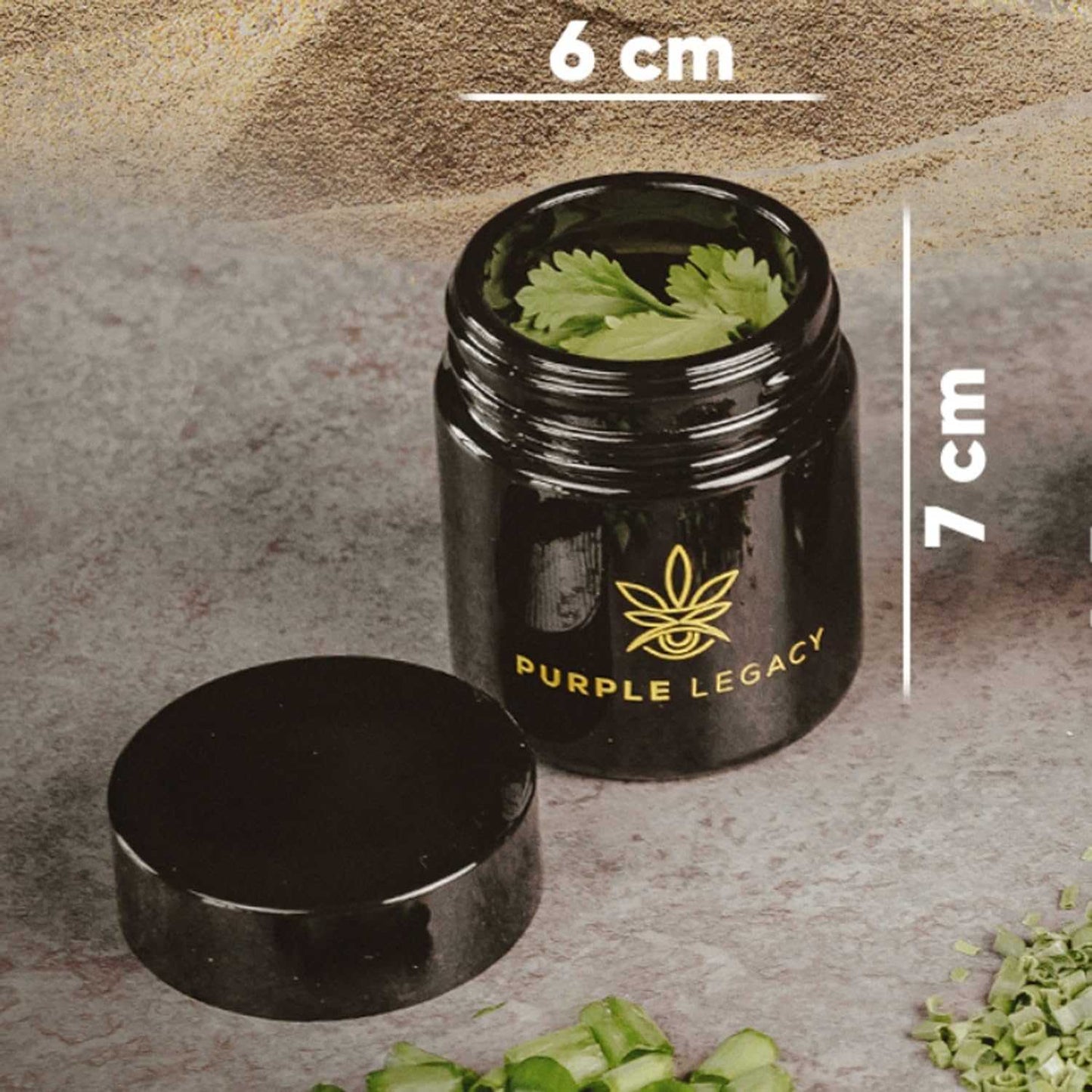 2x Stash Jar 100 ml UV-Aufbewahrungs-Behälter - PURPLE LEGACY SHOP