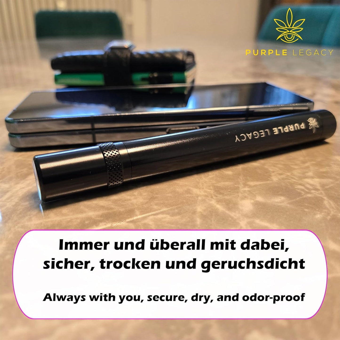 BUNDLE 2x Ultra leichte Stash Box Aluminium Dose 2x Joint Hüllen