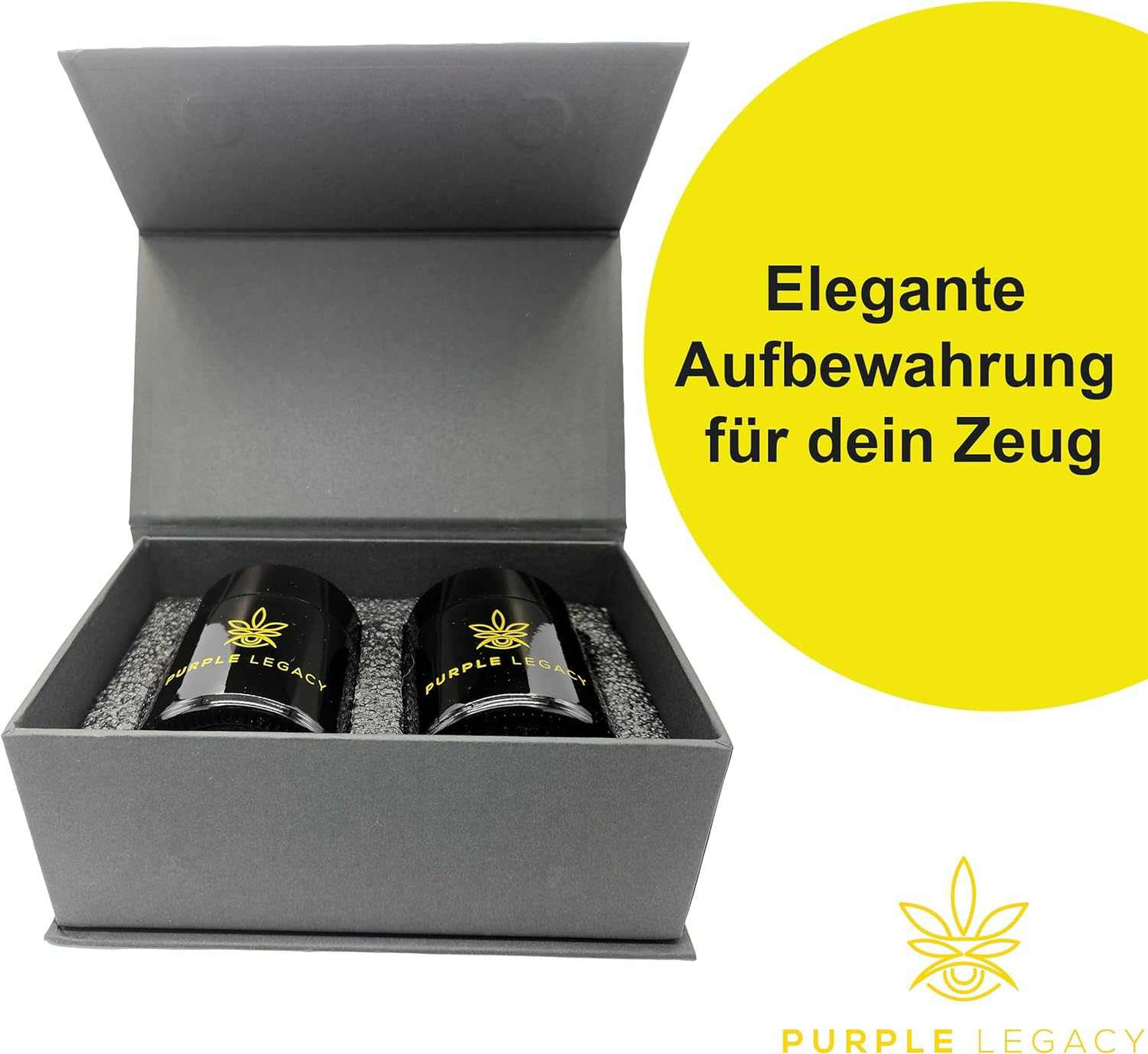 2x Stash Jar 100 ml UV-Aufbewahrungs-Behälter - PURPLE LEGACY SHOP