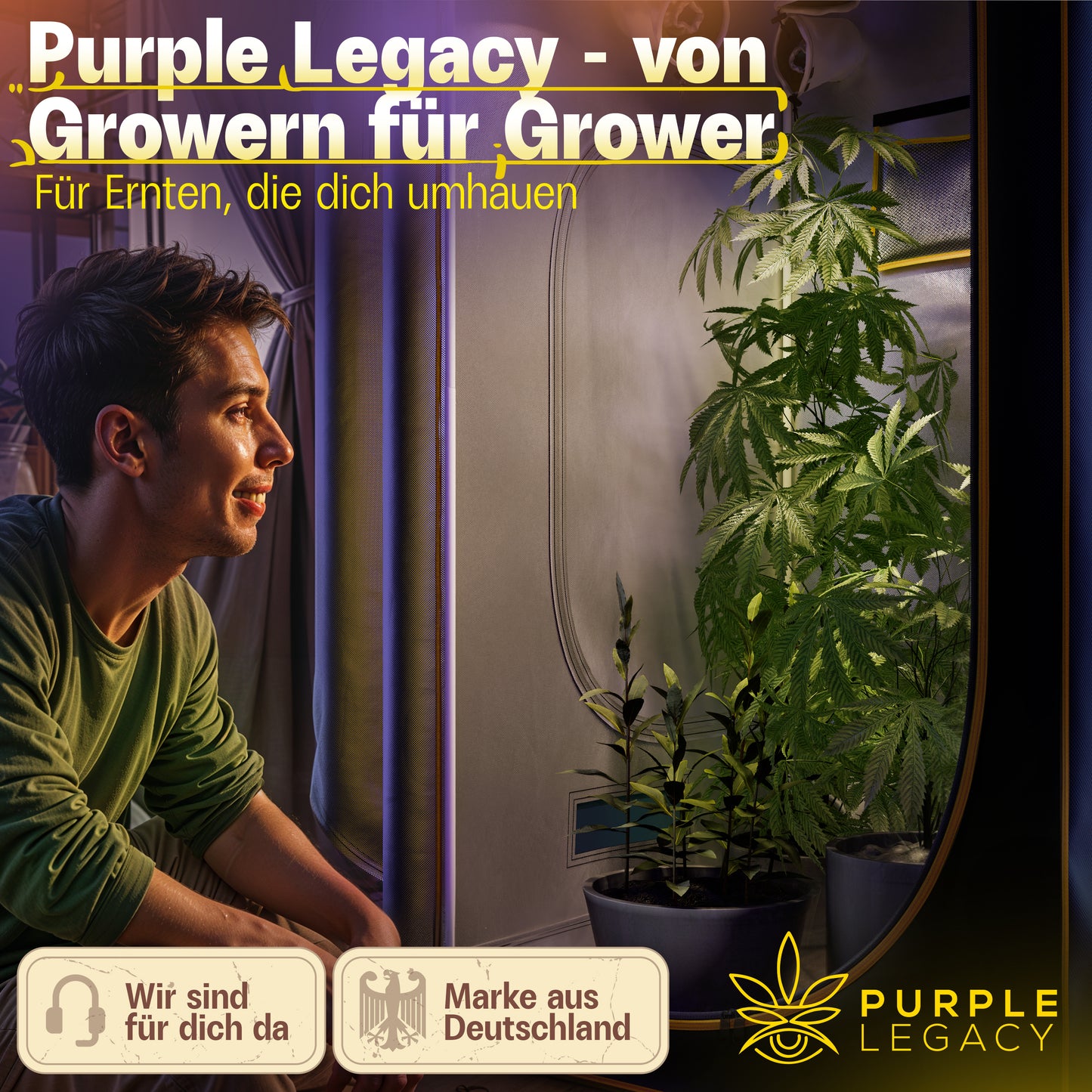 Growzelt 100x100x200cm | Indoor Grow-Box | 1680D Oxford Stoff, 100% Mylar-Reflekt, 400G PVC