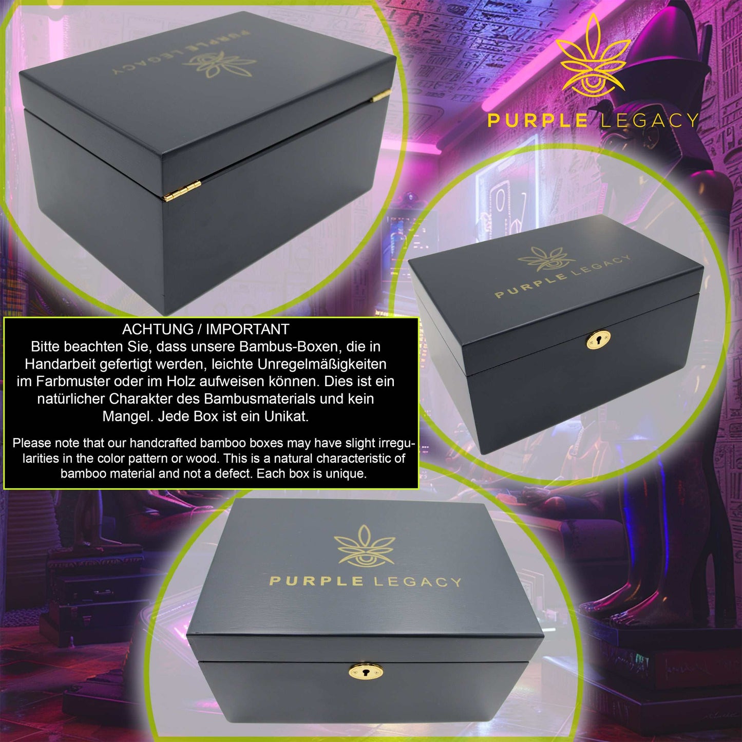 Stash Box Riesig Box für Cannabis & Zubehör - PURPLE LEGACY SHOP