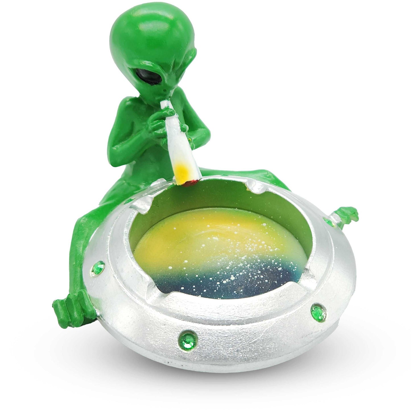 Alien-Aschenbecher - Lustiges & Einzigartiges Design - Perfekt für Joints & Kiffer - Großer Aschenbecher mit Alien-Deko - Witziges Raucher-Zubehör - PURPLE LEGACY SHOP