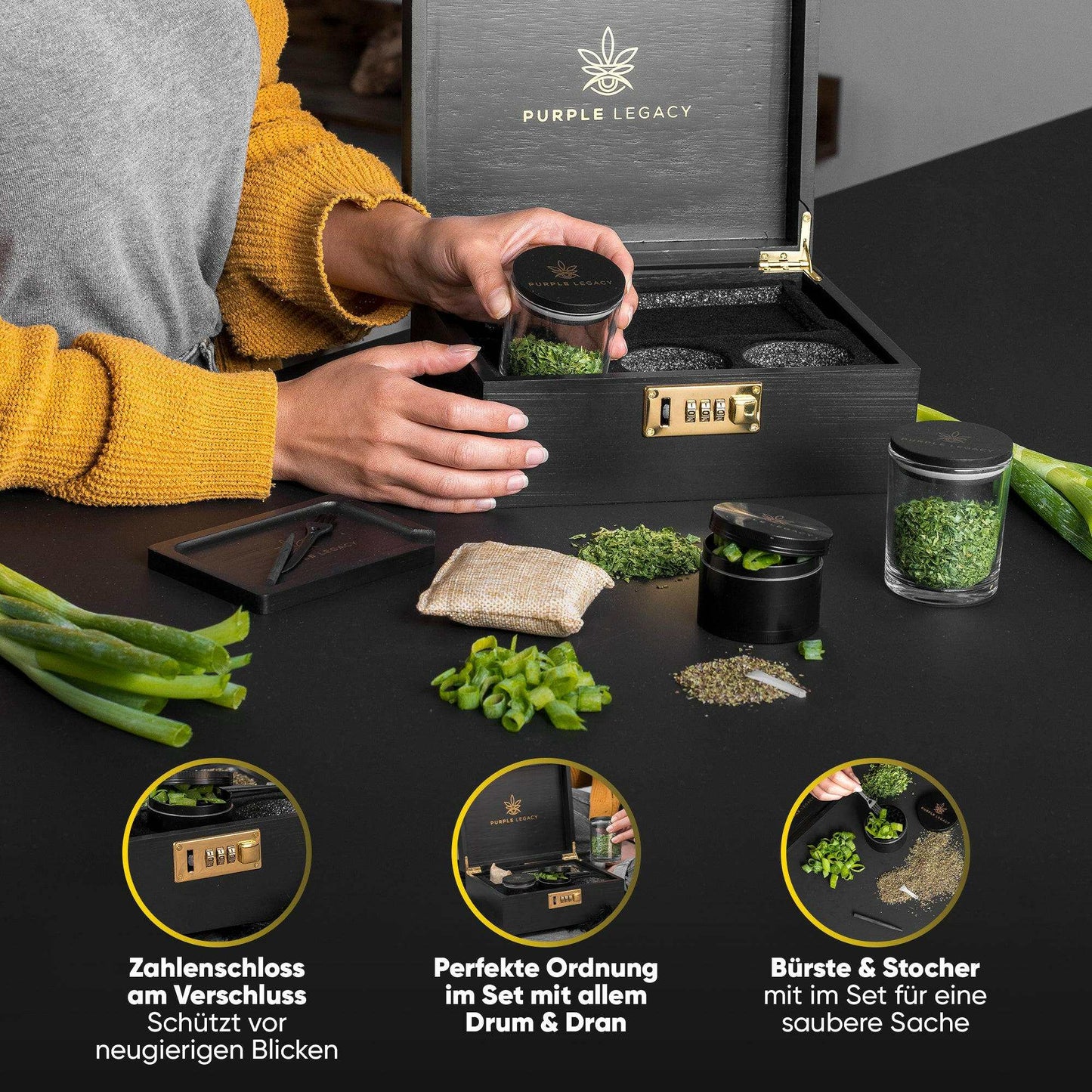 Cannabis Aufbewahrungsbox Kiffer Aufbewahrungsbox - PURPLE LEGACY SHOP