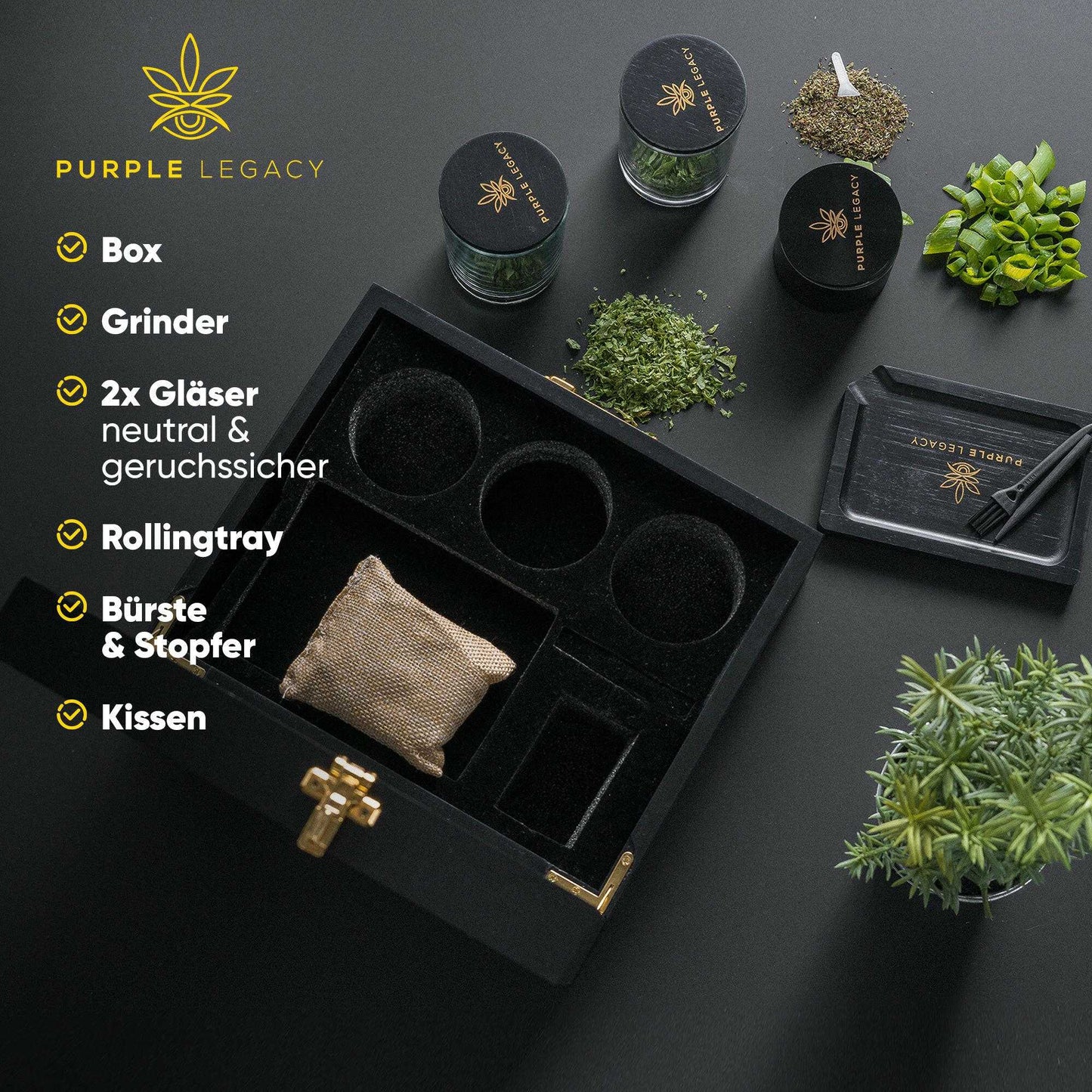 Cannabis Aufbewahrungsbox Kiffer Aufbewahrungsbox - PURPLE LEGACY SHOP