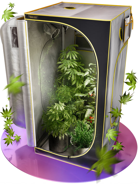 Growzelt 100x100x200cm | Indoor Grow-Box | 1680D Oxford Stoff, 100% Mylar-Reflekt, 400G PVC