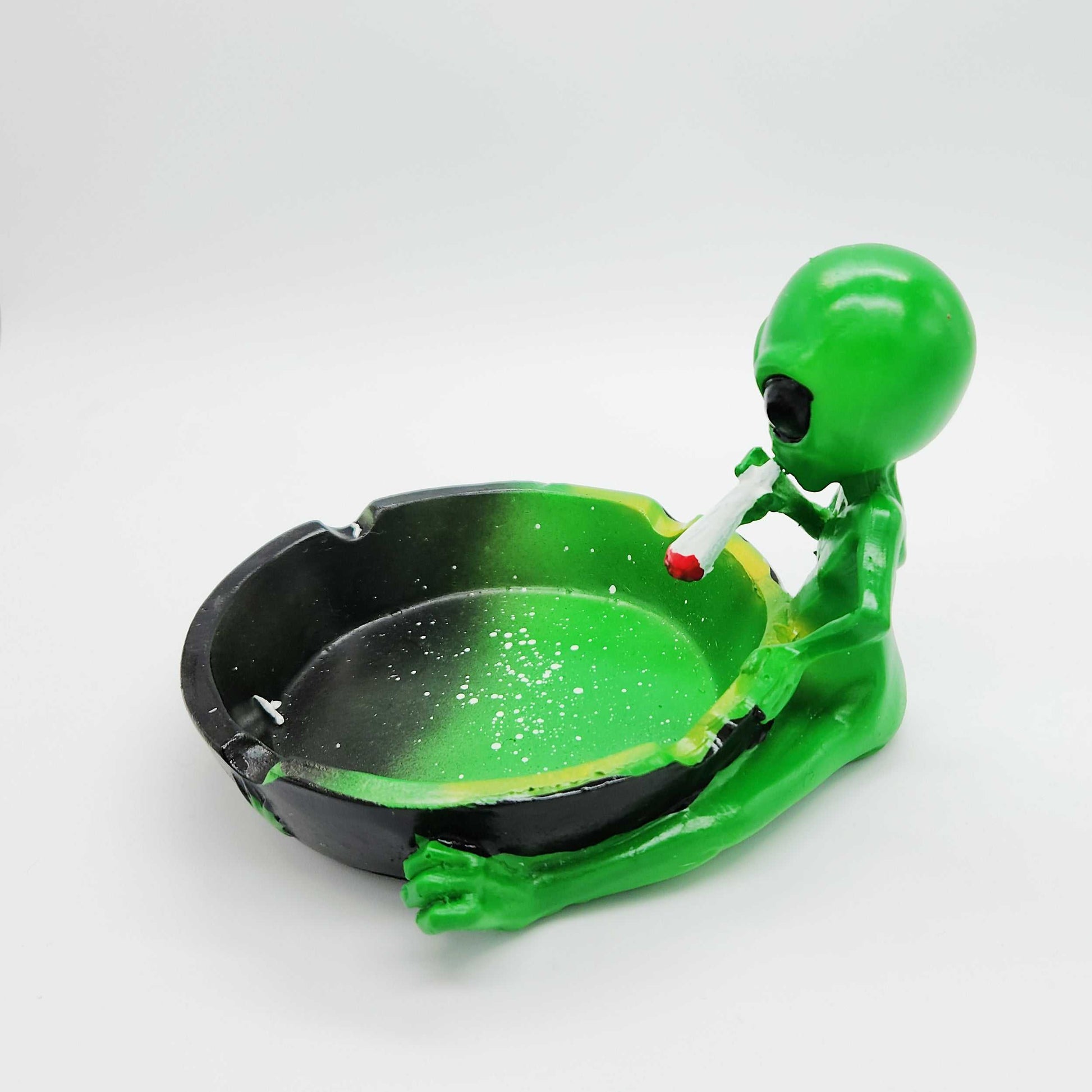 Alien-Aschenbecher - Lustiges & Einzigartiges Design - Perfekt für Joints & Kiffer - Großer Aschenbecher mit Alien-Deko - Witziges Raucher-Zubehör - PURPLE LEGACY SHOP