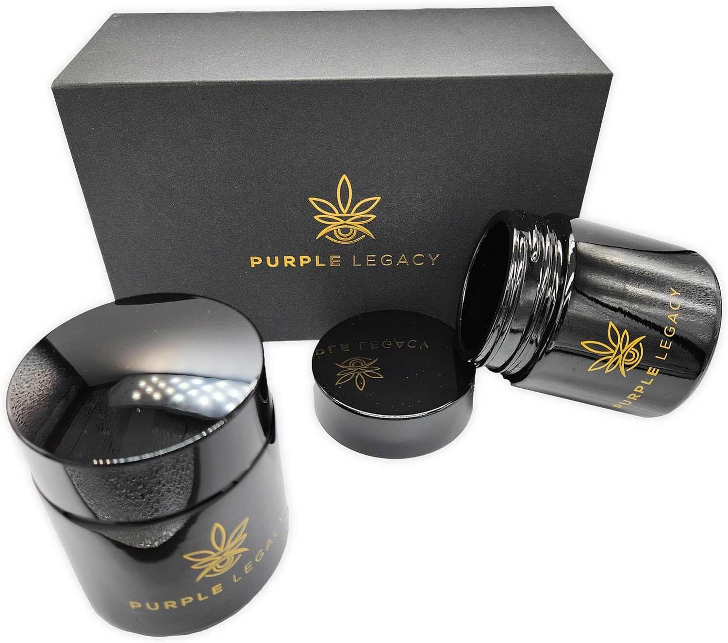 2x Stash Jar 100 ml UV-Aufbewahrungs-Behälter - PURPLE LEGACY SHOP
