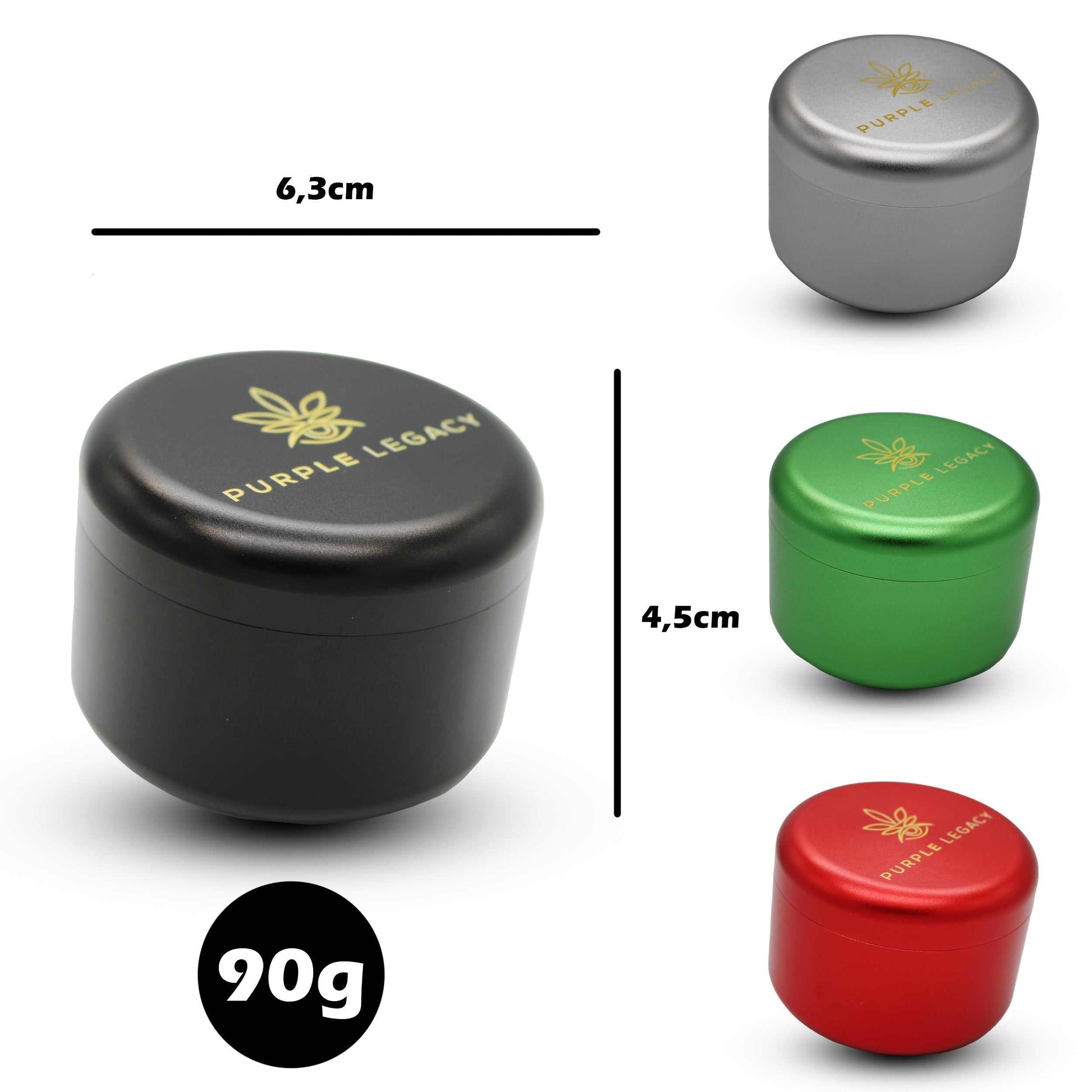 Großer Behälter aus Aluminium I Wasserdicht I Luftdicht I ø63x45mm - PURPLE LEGACY SHOP