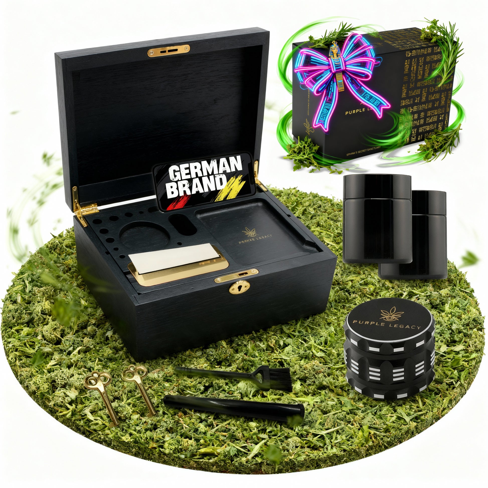 aufbewahrung cannabisblüten Stash Box kaufen – Kiffer Box Cannabis Komplett-Set