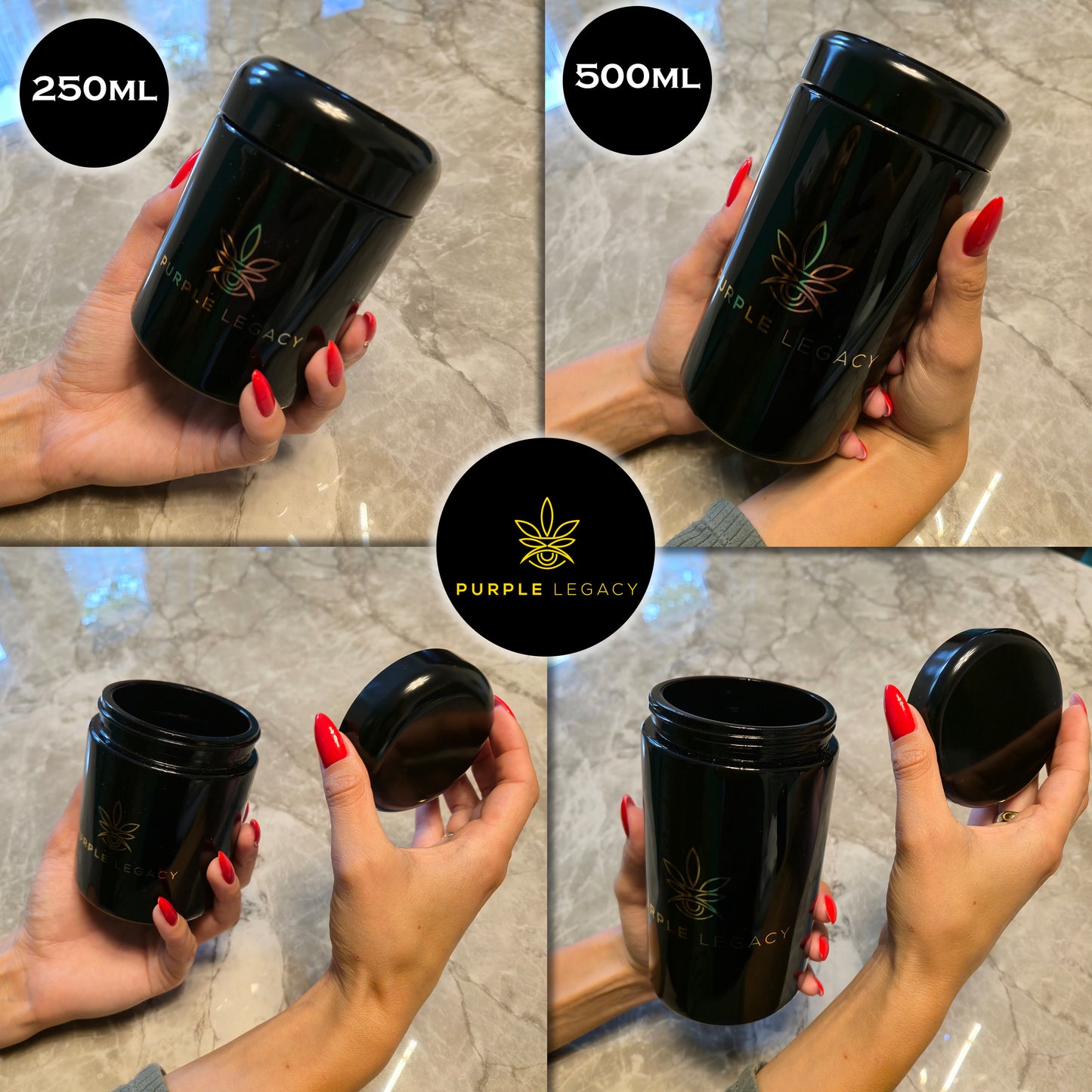 Stash Jar 250 oder 500 ml UV-Aufbewahrungs-Behälter