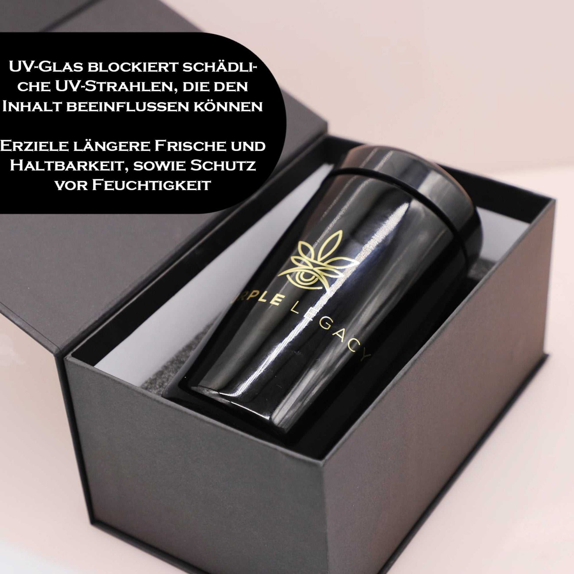 2x Stash Jar 100 ml UV-Aufbewahrungs-Behälter - PURPLE LEGACY SHOP