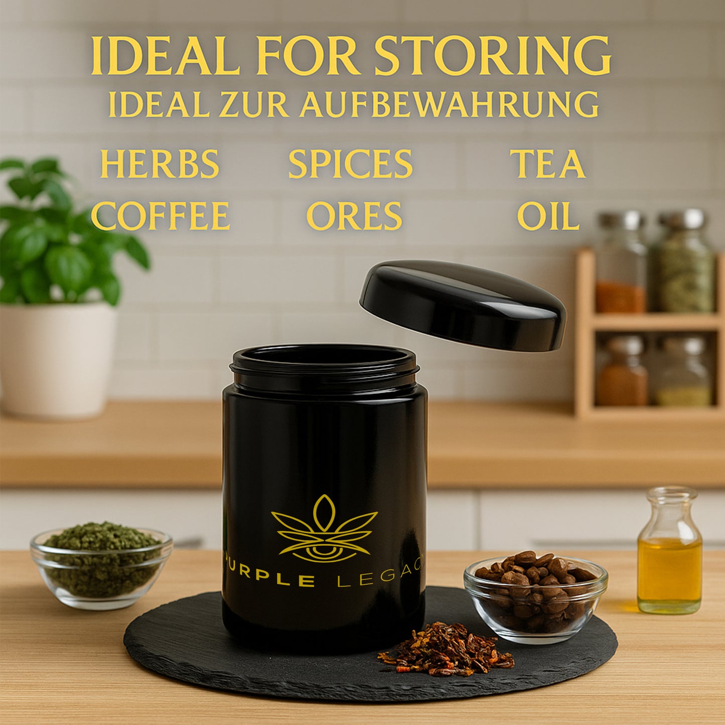 Stash Jar 250 oder 500 ml UV-Aufbewahrungs-Behälter