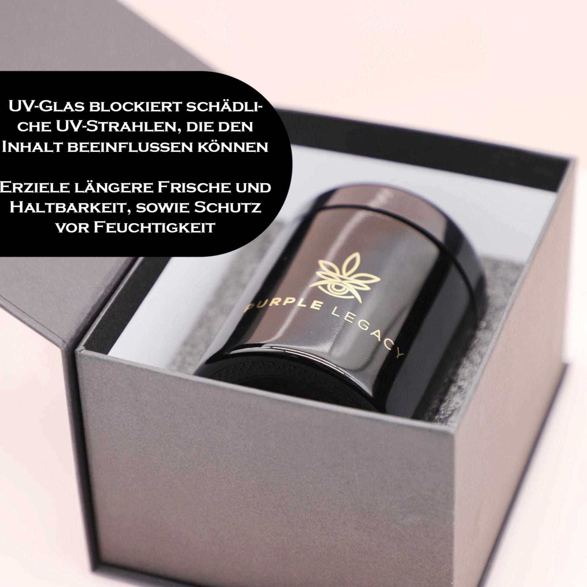 2x Stash Jar 100 ml UV-Aufbewahrungs-Behälter - PURPLE LEGACY SHOP