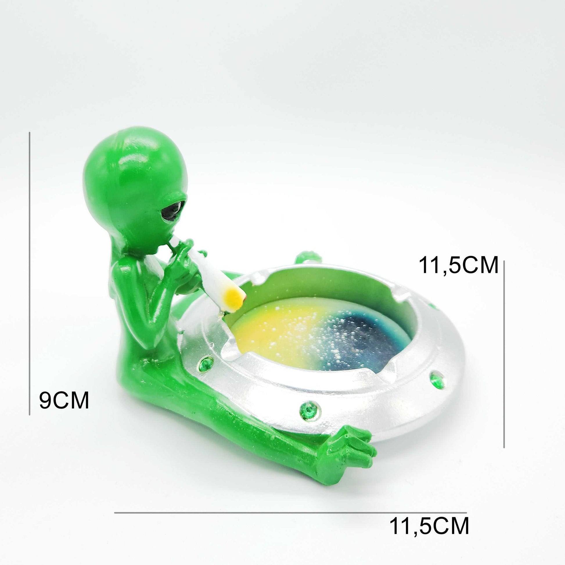 Alien-Aschenbecher - Lustiges & Einzigartiges Design - Perfekt für Joints & Kiffer - Großer Aschenbecher mit Alien-Deko - Witziges Raucher-Zubehör - PURPLE LEGACY SHOP