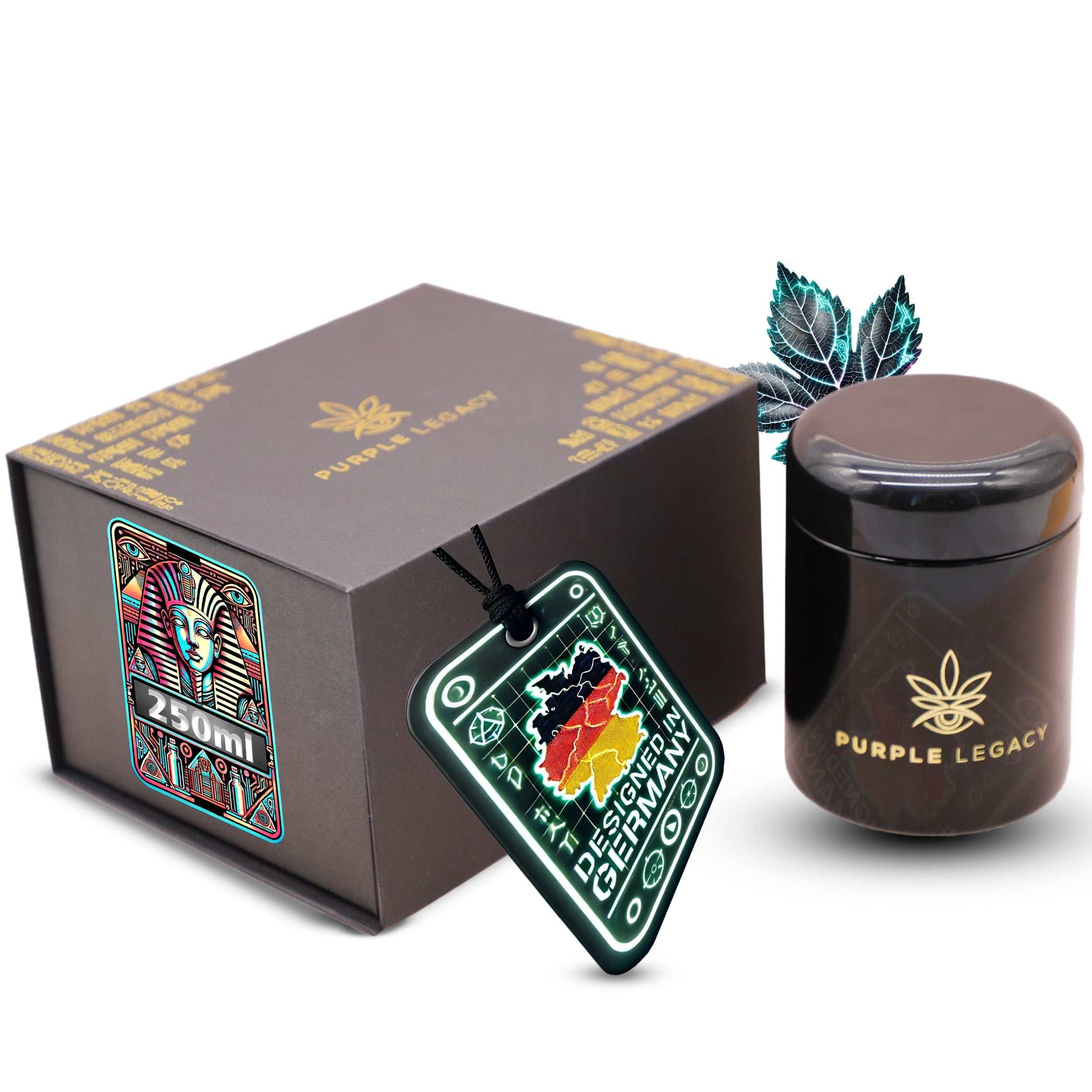 2x Stash Jar 100 ml UV-Aufbewahrungs-Behälter - PURPLE LEGACY SHOP